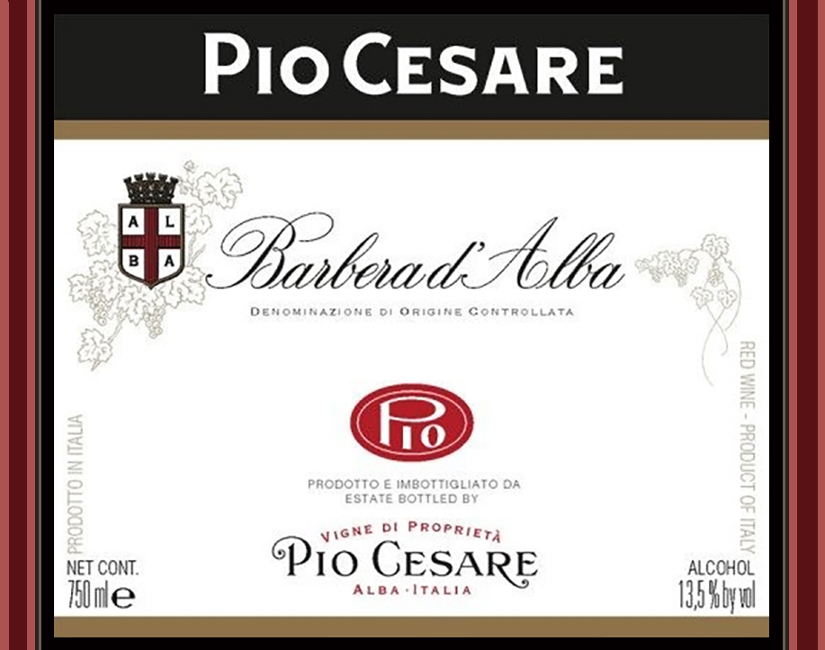 Pio Cesare; red, 