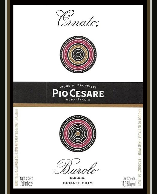 Pio Cesare; red, 