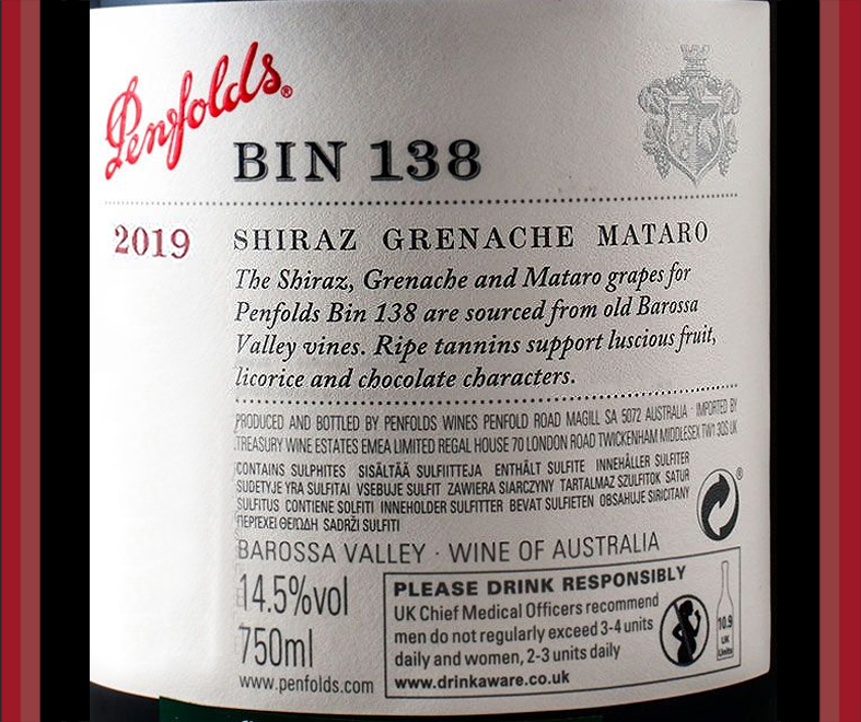 Penfolds; red, 